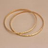 2 Gold Plated 925 Slim Half Hoop Bangle Bracelets